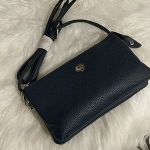 Stone mountain trifecta crossbody purse blue